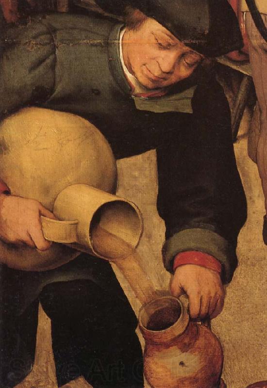 BRUEGEL, Pieter the Elder Details of Peasant Wedding Feast